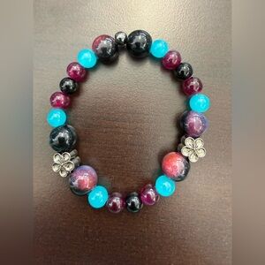 Elegant Multicolor Glass Beaded Bracelet